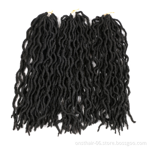 Onst Gypsy Wave faux Locs crochet hair In Synthetic Braiding Hair Extension soft Dreads Dreadlock Ombre Braid Hair Extensions